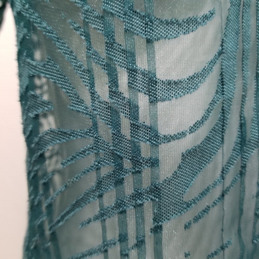 Choices Top Small Button Up Down Sheer Textured B… - image 8